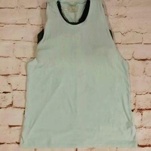 CALIA by Carrie Underwood Double Layer Tank Size M Gray/Mint Green Built in Bra.